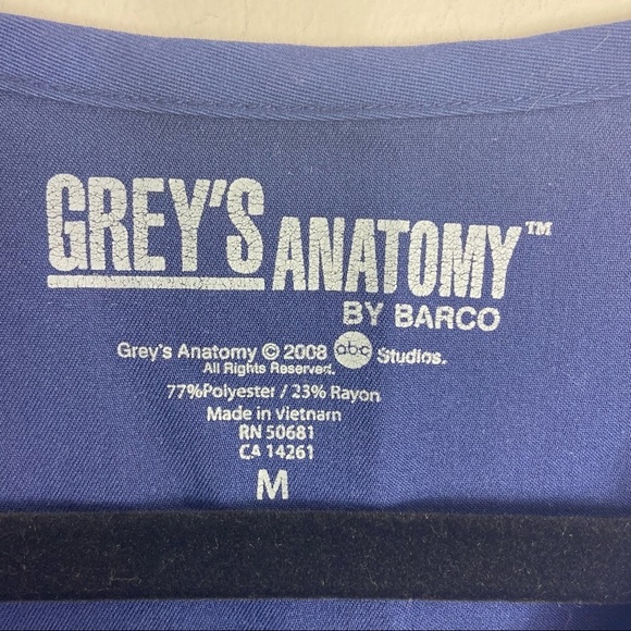 Grey’s Anatomy women’s short sleeve blue scrubs size medium - Picture 5 of 5